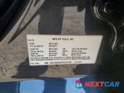 Zdjęcie 13 z 13 samochodu: 2026 TESLA MODEL Y VIN:7SAYGDED6TA472792 - miniatura