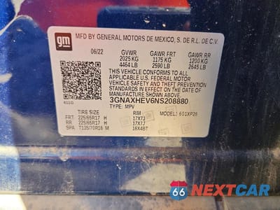 Zdjęcie 12 z 12 samochodu: 2022 CHEVROLET EQUINOX LS VIN:3GNAXHEV6NS208880 - miniatura