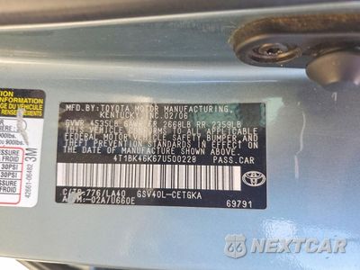 Zdjęcie 13 z 14 samochodu: 2007 TOYOTA CAMRY XLE V6 VIN:4T1BK46K67U500228 - miniatura