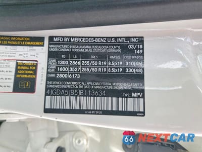 Zdjęcie 13 z 13 samochodu: 2018 MERCEDES-BENZ GLE 350 VIN:4JGDA5JB5JB113634 - miniatura