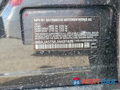 Zdjęcie 12 z 12 samochodu: 2018 BMW 530 I VIN:WBAJA5C56JWA37428 - miniatura