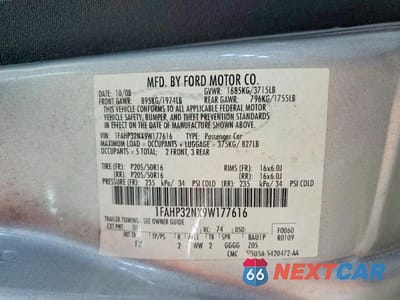 Zdjęcie 12 z 12 samochodu: 2009 FORD FOCUS SE VIN:1FAHP32NX9W177616 - miniatura