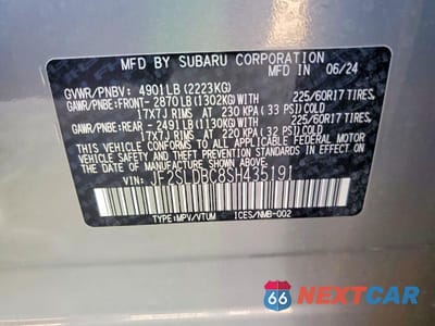 Zdjęcie 14 z 14 samochodu: 2025 SUBARU FORESTER PREMIUM VIN:JF2SLDBC8SH435191 - miniatura