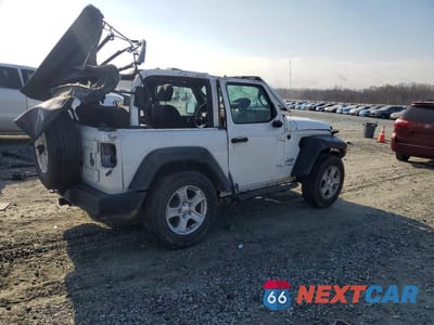 Trzecie zdjęcie samochodu z tyłu: 2020 JEEP WRANGLER SPORT VIN:1C4GJXAN3LW228011 - miniatura