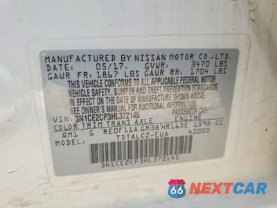 Zdjęcie 12 z 12 samochodu: 2017 NISSAN VERSA NOTE S PLUS VIN:3N1CE2CP3HL372145 - miniatura