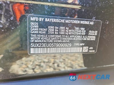 Zdjęcie 13 z 13 samochodu: 2026 BMW X5 XDRIVE40I VIN:5UX23EU05T9090929 - miniatura