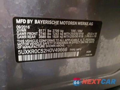 Zdjęcie 13 z 13 samochodu: 2017 BMW X5 XDRIVE35I VIN:5UXKR0C52H0V49666 - miniatura