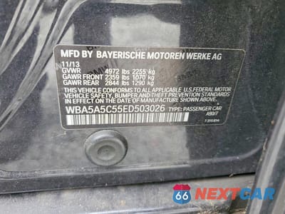 Zdjęcie 12 z 12 samochodu: 2014 BMW 528 I VIN:WBA5A5C55ED503026 - miniatura
