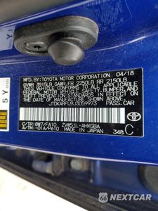 Zdjęcie 13 z 13 samochodu: 2018 TOYOTA PRIUS THREE VIN:JTDKARFU9J3059973 - miniatura