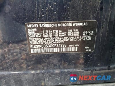 Zdjęcie 12 z 12 samochodu: 2016 BMW X5 XDRIVE35I VIN:5UXKR0C53G0P34338 - miniatura