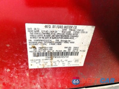 Zdjęcie 12 z 12 samochodu: 2012 FORD TAURUS LIMITED VIN:1FAHP2FW5CG105754 - miniatura