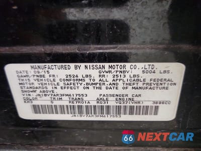 Zdjęcie 12 z 12 samochodu: 2015 INFINITI Q50 SPORT VIN:JN1BV7AR3FM417553 - miniatura