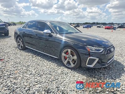 Czwarte zdjęcie samochodu z boku: 2020 AUDI S4 PREMIUM PLUS VIN:WAUB4AF43LA066499 - miniatura