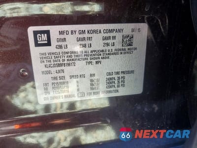 Zdjęcie 12 z 12 samochodu: 2015 BUICK ENCORE PREMIUM VIN:KL4CJDSB9FB196172 - miniatura