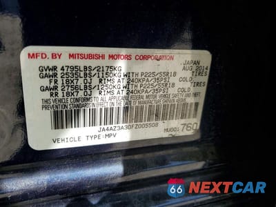 Zdjęcie 13 z 13 samochodu: 2015 MITSUBISHI OUTLANDER SE VIN:JA4AZ3A30FZ005508 - miniatura