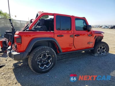 Trzecie zdjęcie samochodu z tyłu: 2023 JEEP WRANGLER RUBICON 4XE VIN:1C4JJXR68PW580705 - miniatura