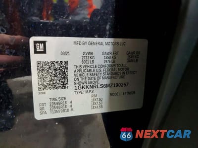 Zdjęcie 14 z 14 samochodu: 2021 GMC ACADIA SLE VIN:1GKKNRLS6MZ190257 - miniatura