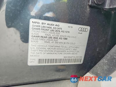 Zdjęcie 13 z 13 samochodu: 2020 AUDI Q5 PREMIUM PLUS VIN:WA1BNAFY3L2051055 - miniatura