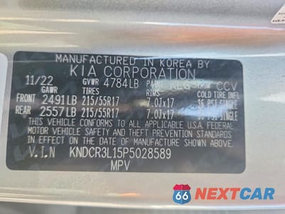 Zdjęcie 12 z 12 samochodu: 2023 KIA NIRO EV WIND VIN:KNDCR3L15P5028589 - miniatura