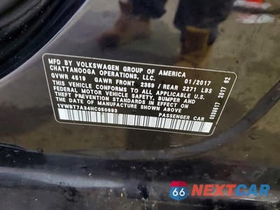 Zdjęcie 12 z 12 samochodu: 2017 VOLKSWAGEN PASSAT SE VIN:1VWBT7A34HC050893 - miniatura
