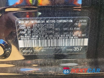 Zdjęcie 13 z 13 samochodu: 2023 MITSUBISHI OUTLANDER SPORT S VIN:JA4ARUAU2PU003854 - miniatura