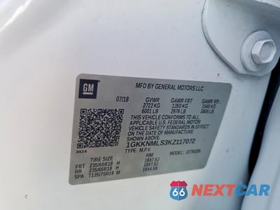 Zdjęcie 13 z 13 samochodu: 2019 GMC ACADIA SLT-1 VIN:1GKKNMLS3KZ117072 - miniatura