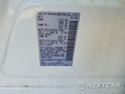Zdjęcie 14 z 15 samochodu: 2016 NISSAN PATHFINDER S VIN:5N1AR2MN6GC626491 - miniatura