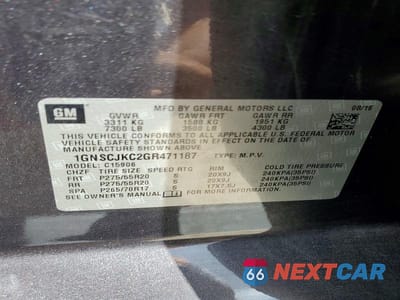 Zdjęcie 13 z 13 samochodu: 2016 CHEVROLET SUBURBAN C1500 LTZ VIN:1GNSCJKC2GR471187 - miniatura