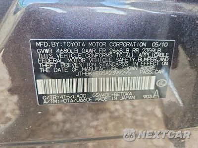 Zdjęcie 12 z 12 samochodu: 2010 LEXUS ES 350 BASE VIN:JTHBK1EG5A2399295 - miniatura