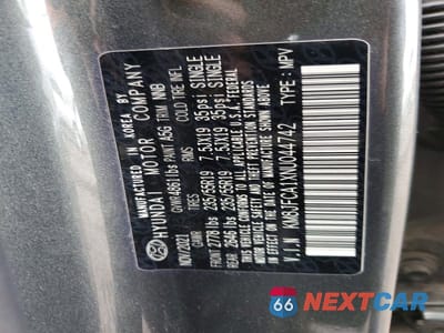 Zdjęcie 13 z 13 samochodu: 2022 HYUNDAI TUCSON HYBRID SEL CONVENIENCE VIN:KM8JFCA1XNU044742 - miniatura