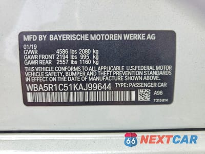 Zdjęcie 12 z 12 samochodu: 2019 BMW 330I VIN:WBA5R1C51KAJ99644 - miniatura
