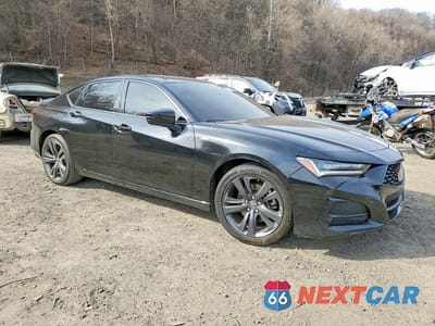 Czwarte zdjęcie samochodu z boku: 2023 ACURA TLX A-SPEC VIN:19UUB6F55PA002334 - miniatura