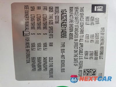 Zdjęcie 13 z 13 samochodu: 2014 CHEVROLET EXPRESS G3500 LS VIN:1GAZGZFA2E1140956 - miniatura