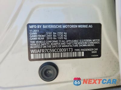 Zdjęcie 12 z 12 samochodu: 2012 BMW 535 I VIN:WBAFR7C59CC809173 - miniatura