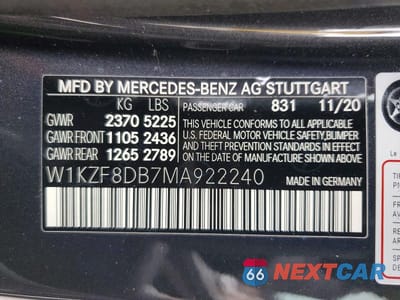 Zdjęcie 13 z 13 samochodu: 2021 MERCEDES-BENZ E 350 VIN:W1KZF8DB7MA922240 - miniatura