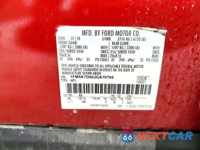 Zdjęcie 14 z 14 samochodu: 2018 FORD EXPLORER XLT VIN:1FM5K7D80JGA79795 - miniatura