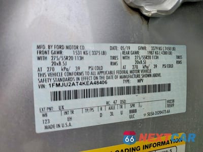 Zdjęcie 14 z 14 samochodu: 2019 FORD EXPEDITION LIMITED VIN:1FMJU2AT4KEA48406 - miniatura