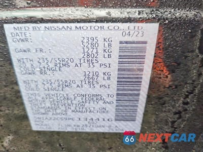 Zdjęcie 13 z 13 samochodu: 2023 NISSAN MURANO SL VIN:5N1AZ2CS9PC134416 - miniatura