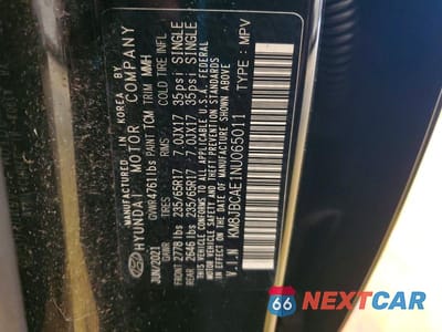 Zdjęcie 13 z 13 samochodu: 2022 HYUNDAI TUCSON SEL VIN:KM8JBCAE1NU065011 - miniatura