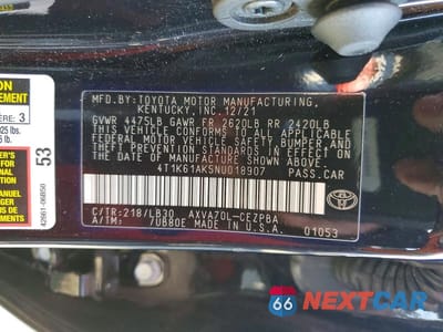 Zdjęcie 12 z 12 samochodu: 2022 TOYOTA CAMRY XSE VIN:4T1K61AK5NU018907 - miniatura