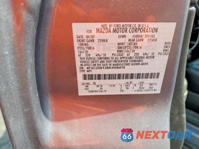Zdjęcie 13 z 14 samochodu: 2008 MAZDA TRIBUTE S VIN:4F2CZ06138KM08415 - miniatura