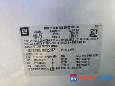 Zdjęcie 13 z 13 samochodu: 2017 CADILLAC ESCALADE LUXURY VIN:1GYS4BKJ4HR291621 - miniatura