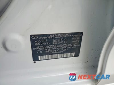 Zdjęcie 12 z 12 samochodu: 2014 HYUNDAI ELANTRA SE VIN:5NPDH4AE5EH479067 - miniatura