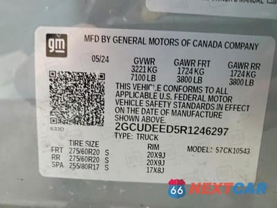 Zdjęcie 12 z 12 samochodu: 2024 CHEVROLET SILVERADO K1500 RST VIN:2GCUDEED5R1246297 - miniatura