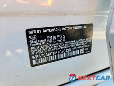 Zdjęcie 12 z 12 samochodu: 2021 BMW 228XI VIN:WBA73AK01M7G98138 - miniatura