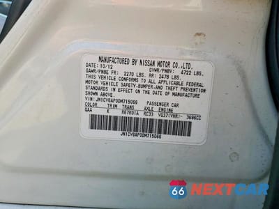 Zdjęcie 12 z 12 samochodu: 2013 INFINITI G37 SEDAN JOURNEY VIN:JN1CV6AP0DM715066 - miniatura