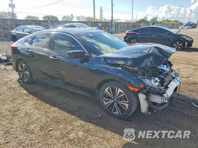 Czwarte zdjęcie samochodu z boku: 2018 HONDA CIVIC EXL VIN:JHMFC1F77JX031359 - miniatura