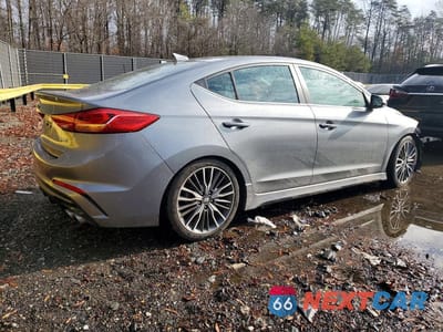 Trzecie zdjęcie samochodu z tyłu: 2018 HYUNDAI ELANTRA SPORT VIN:KMHD04LB3JU528045 - miniatura