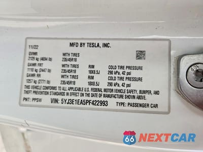 Zdjęcie 13 z 13 samochodu: 2023 TESLA MODEL 3 VIN:5YJ3E1EA5PF422993 - miniatura