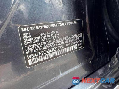 Zdjęcie 10 z 10 samochodu: 2019 BMW 740 I VIN:WBA7E2C58KB218257 - miniatura